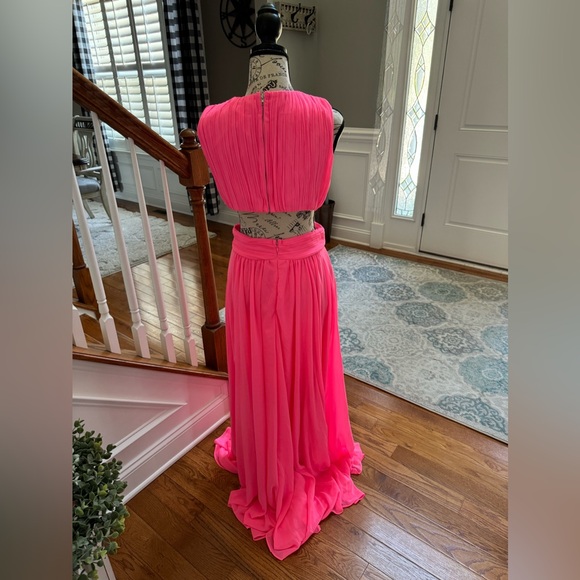 New! Lulu’s Vivid Imagination Neon Pink Cutout Maxi Dress - Picture 10 of 12